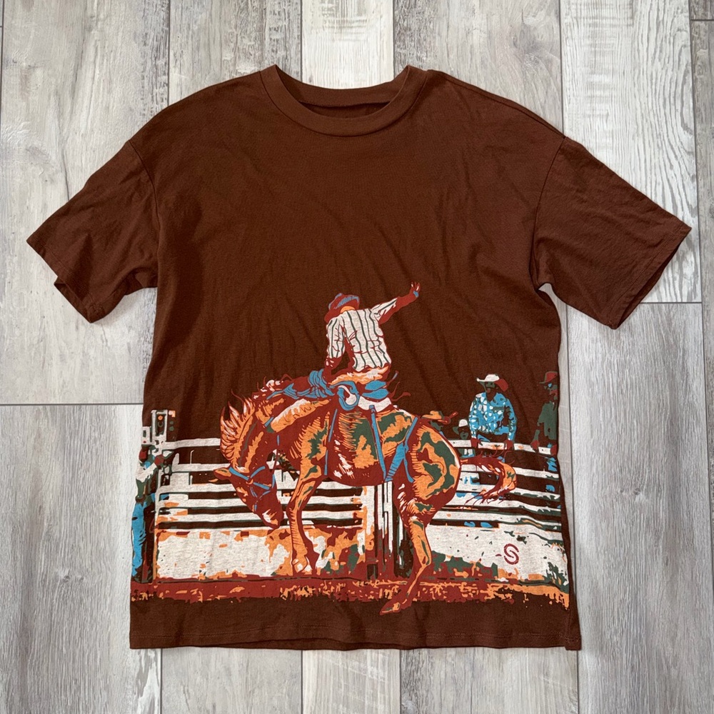 Buckle Sterling & Stitch Cowboy Rodeo T-shirt size large - Picture 3 of 8